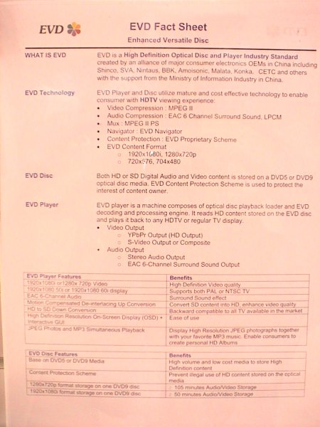 EVD Fact Sheet
