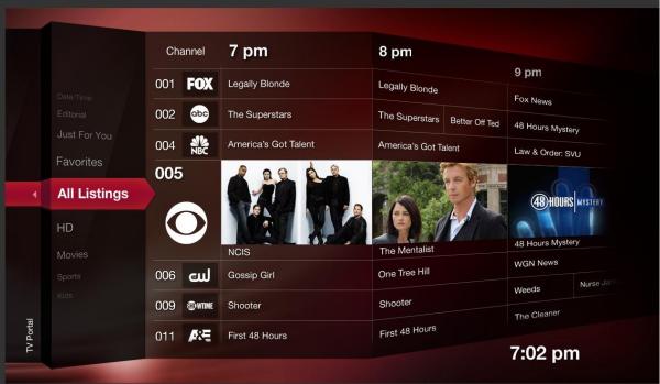 The new Rovi TV Guide widget on some Samsung TVs provides listings for major networks.