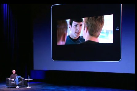 Widescreen movies and other video gets scaled down and letterboxed on the iPad screen.