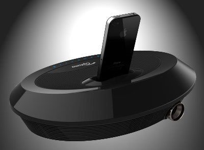 The new Neo-i media player dock from Optoma has a built-in pico projector so that you can view photos and videos.
