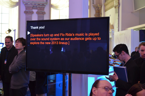 Samsung's New York Line Show was lavish and well produced. (Photo: Ken Werner)