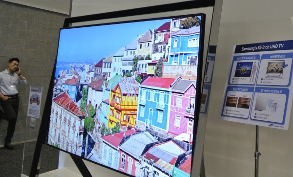 Samsung's 85-inch, 4Kx2K LCD-TV is the most impressive LCD the author has ever seen.  At an initial MSRP of $40,000, it should be.  (Photo:  Ken Werner)
