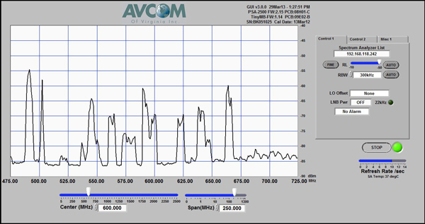 ...all UHF channels as received with the ClearStream 2...