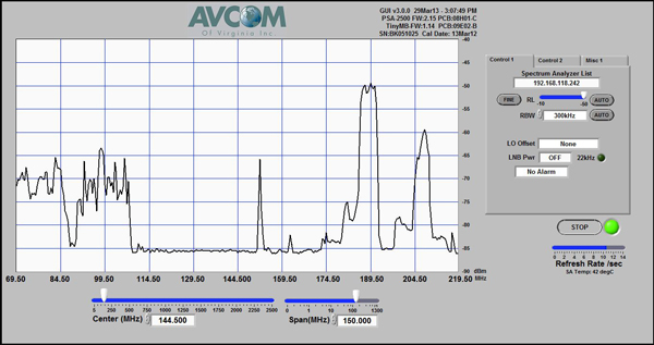 And here's how channels 6 through 13 look like as received with the ClearStream 1.