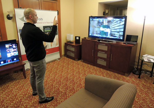 PointGrab can mute a TV simply by raising a finger to your lips!