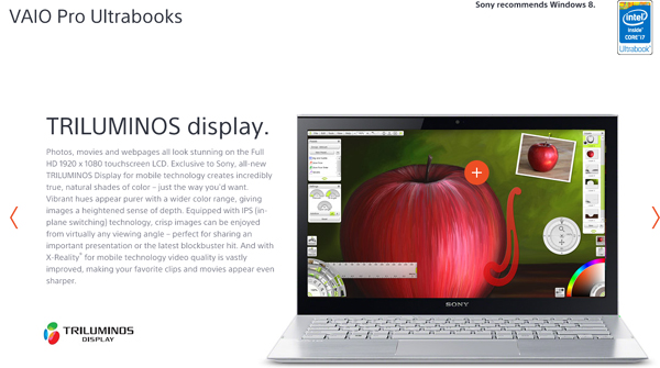 Vaio Pro Ultrabooks Triluminos