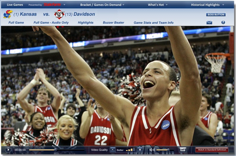 March Madness is available online for free, and in HD.
