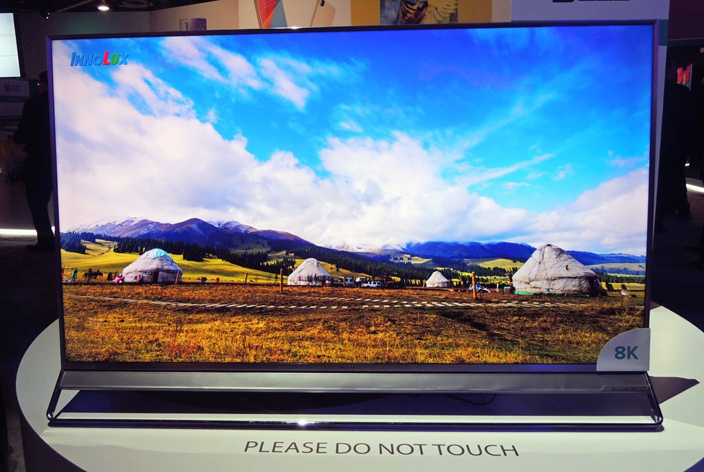This Innolux 8K LCD monster TV showed up in the Hisense booth and a few other locations.