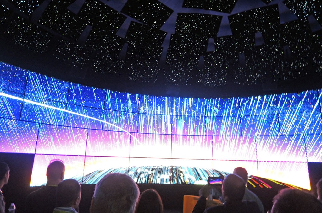 The LG floor-to-ceiling OLED wall at CES put many people into a trance.
