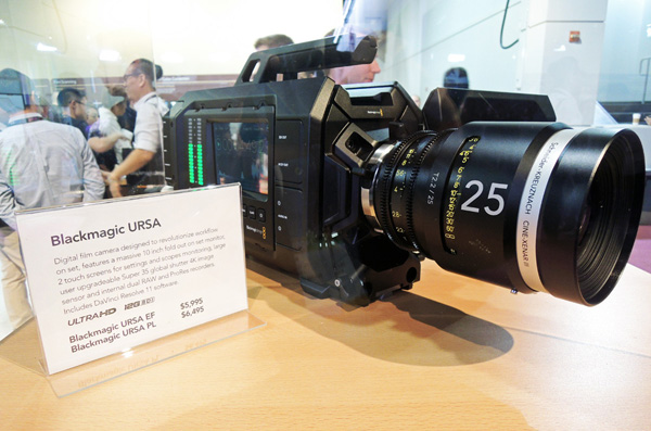 BlackMagic's Ursa 4K camera costs only $6,000 (EF lens version)!