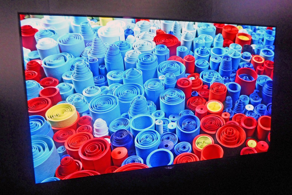 OLEDs can do HDR, too. Here's a 65-inch LG UHDTV showing colors encoded to the new, wider BT.2020 color space.