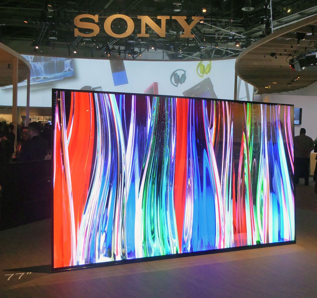 Sony's back in the OLED TV game with this 77-inch 4K monster (panel by LG Display). There are 65-inch and 55-inch models, too.