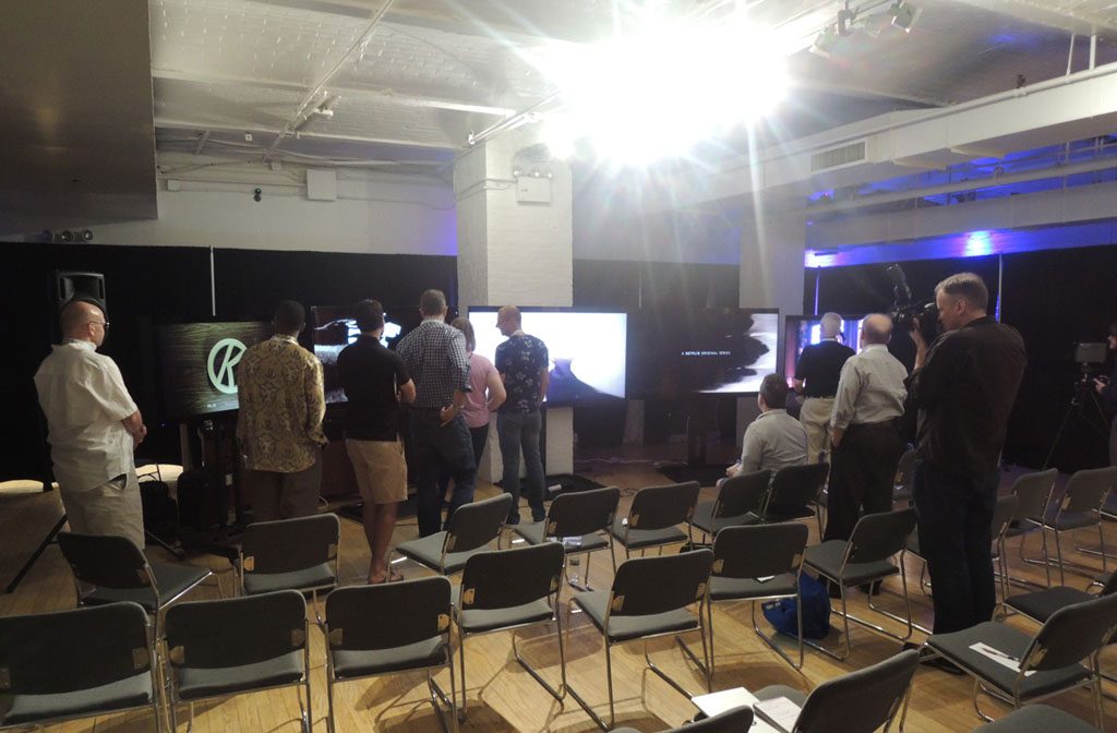 The 1026 Shoot-Out under way. (Yes, they did turn of the lights for certain evaluations.)