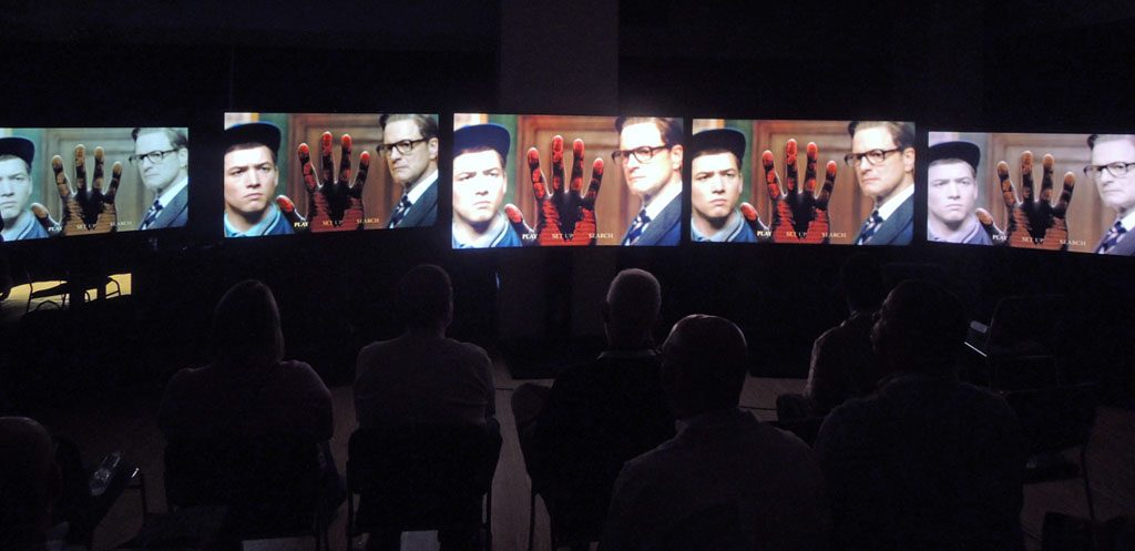 (Left to right) A vintage 2006-7 Pioneer 60-inch plasma, LG's OLED65G6P, Samsung's UN78KS9800, Sony's XBR-75X940D, and Vizio's RS65-B2 UHDTVs.