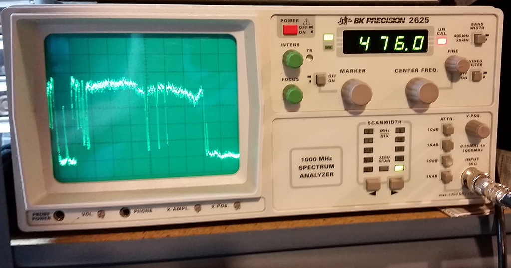 This is what the Comcast QAM carrier levels looked like before their technician installed a new splitter and connectors in my basement. And this is what the same signals looked like AFTER the splitter/connector replacement. 