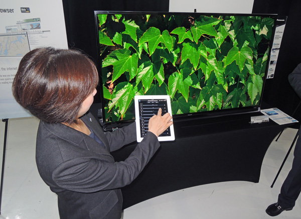 You can operate the 2014 TVs from an iPad, iPhone, or Android device - even to the level of a full grayscale and color calibration.