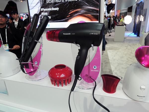 Panasonic downplayed TVs at CES, but had a functioning beauty salon in their booth (by appointment only..)