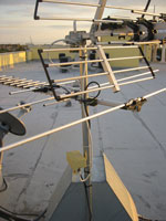 Pole with two antennas