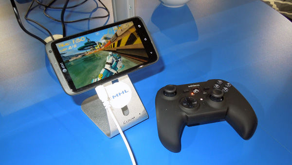 Who needs a dedicated game controller? Just use your smart phone, through its MHL connector, to do the job.