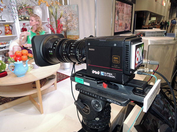 NHK's 4-pound Super Hi-Vision camera records video with 7680x4320 pixels @ 60 Hz and is a marvel.