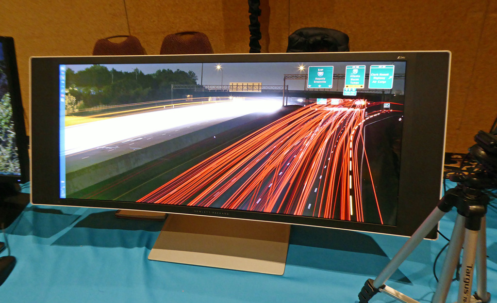 It's 27 inches diagonally and offers 5K resolution. Talk about immersive....