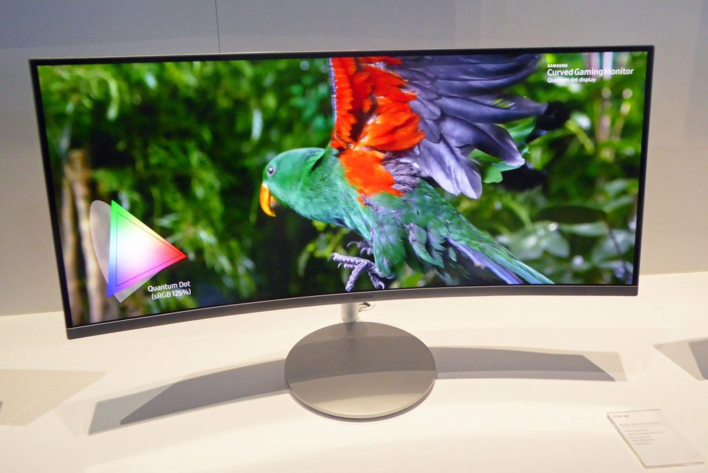 Samsung's new ultrawide QLED PC monitor has spectacular color rendering from quantum dots.
