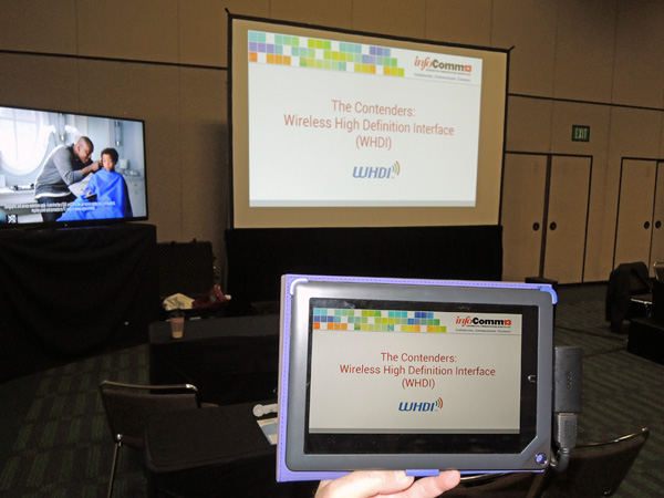 And here's what the Nook HD+ screen looked like. It's mirroring the PowerPoints showing on the main projection screens.
