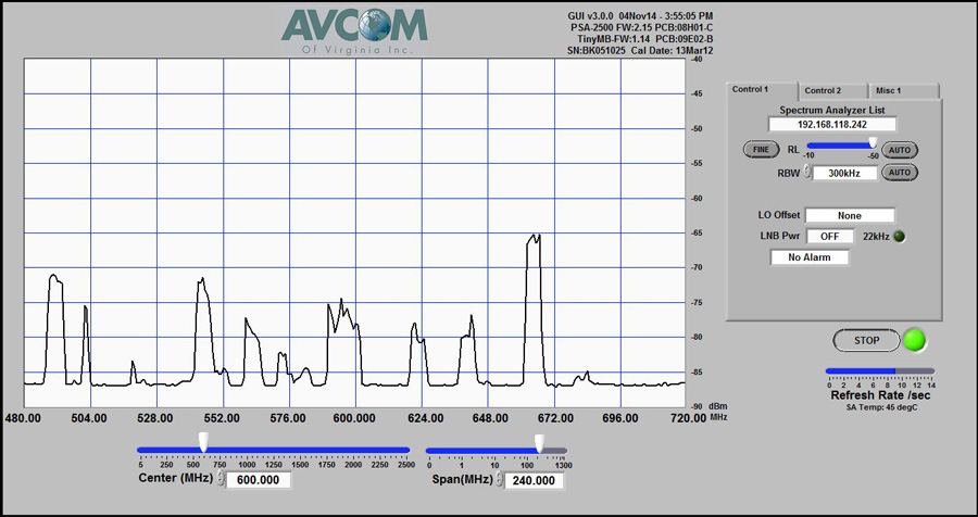 The same spectrum, as seen through the FlatWave Amped.