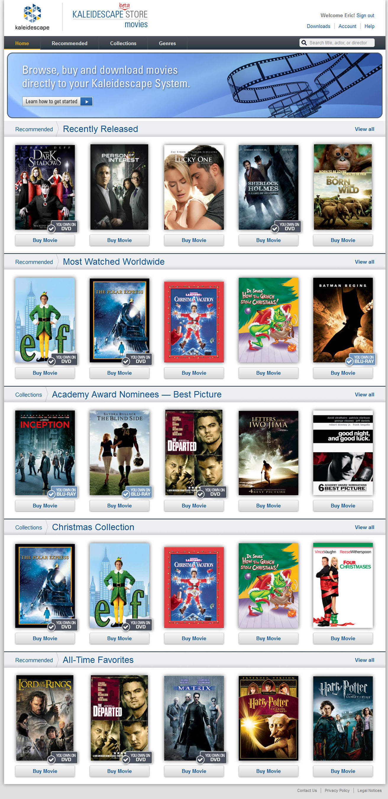 Images/Kaleidescape blu ray